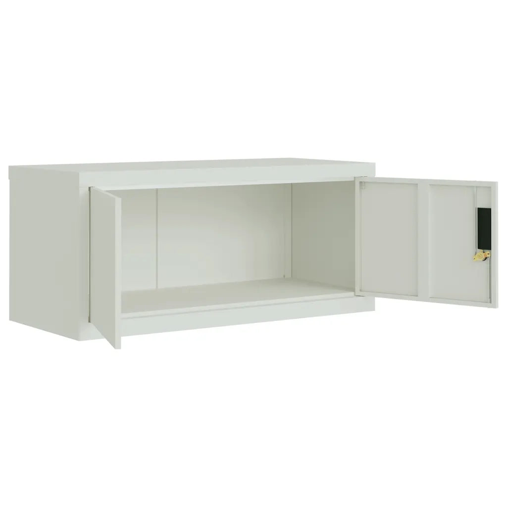 Armadio Classificatore Grigio Chiaro 90x40x130 cm in Acciaio 3188317