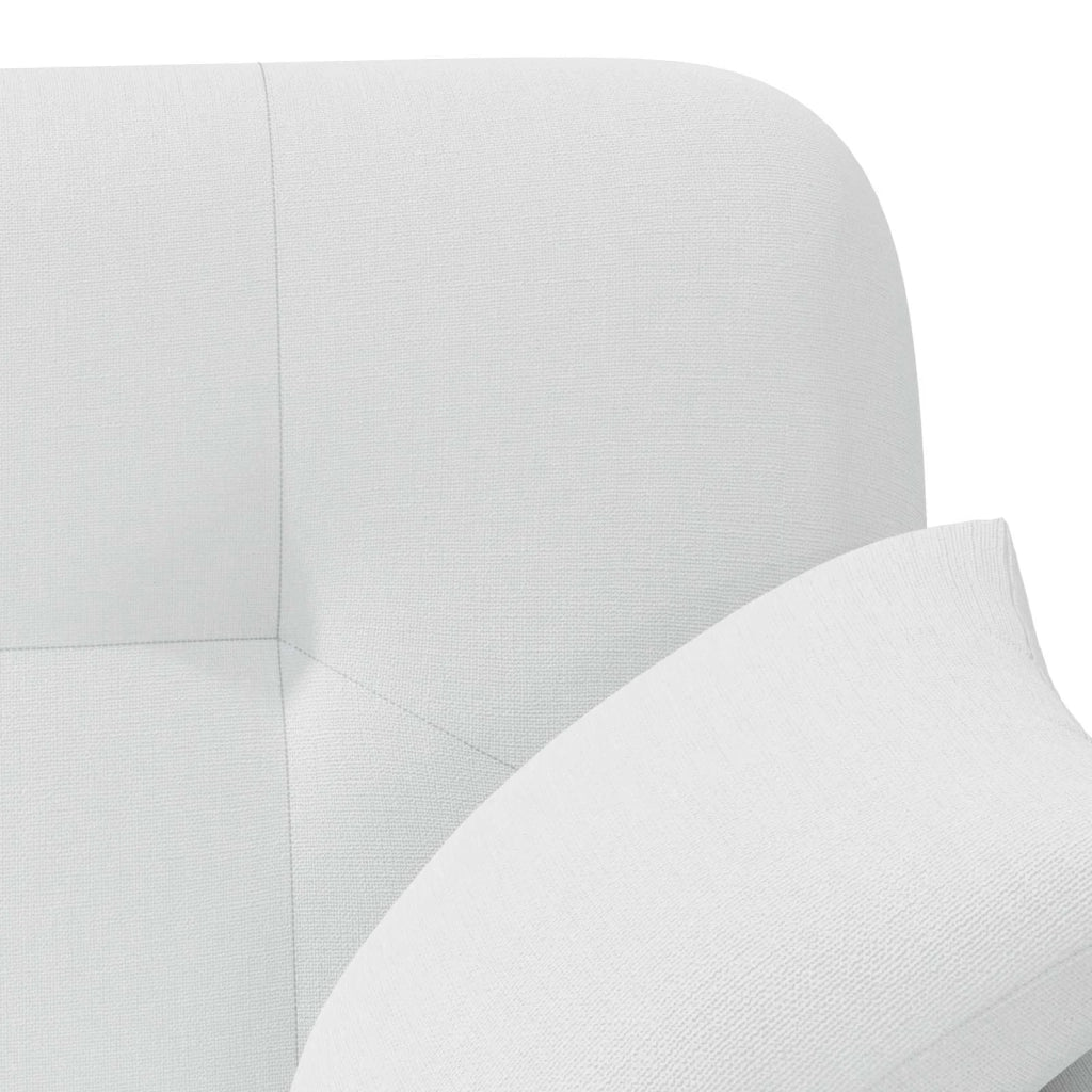 Loveseat con bottoni imbottiti Bianco 120 x 65 x 79 cm Tessuto 42041819