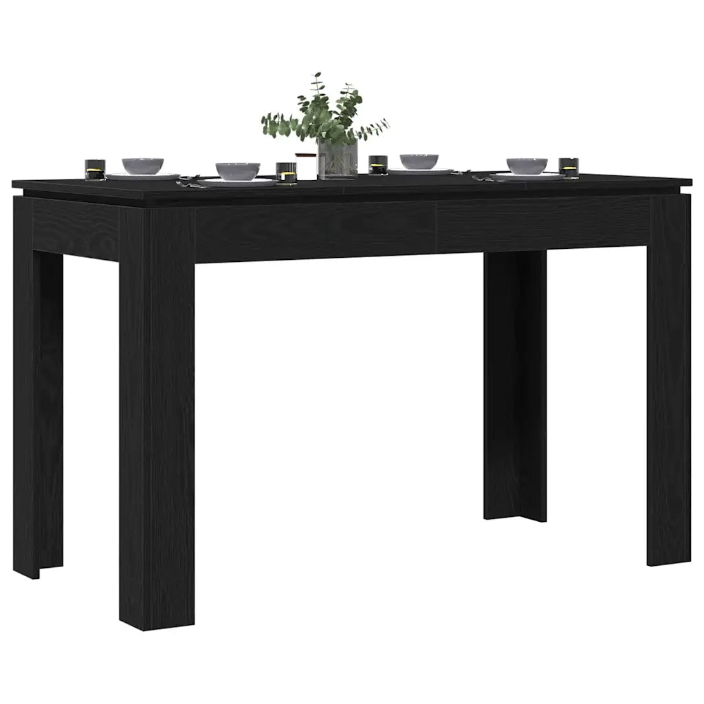 Tavolo da pranzo Rovere Nero 120x60x76 cm in Legno Multistrato 862451