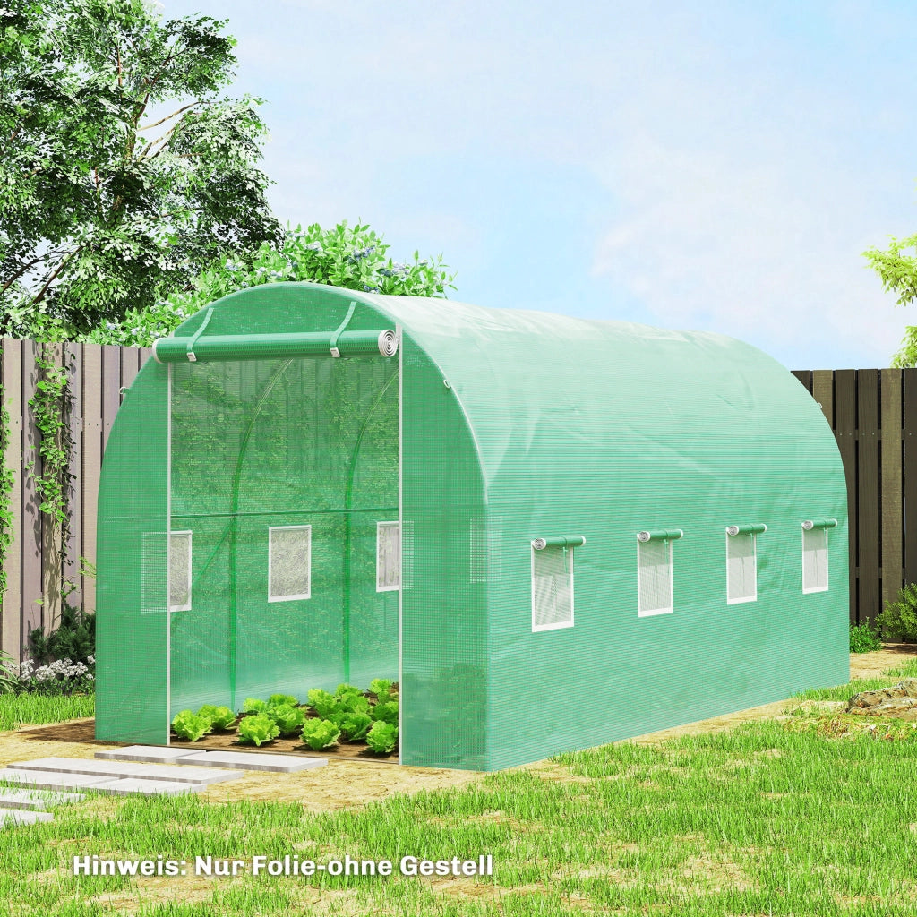 Serra da giardino ¨C zephmum ¨C verde 4x2m con porta e 8 finestre