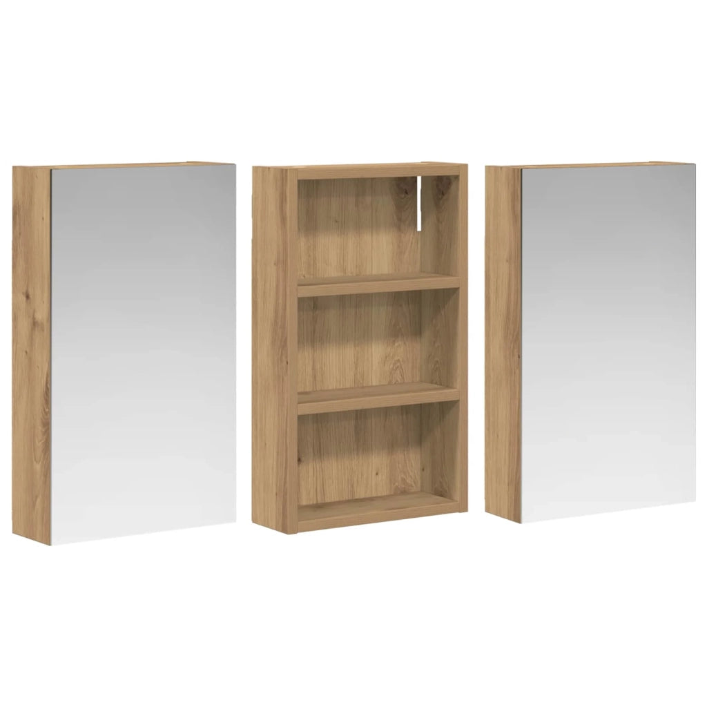 Set di Armadi da Bagno con lo scaffale 3 pcs 90 x 10,5 x 50 cm 3403671