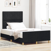 Letto in tessuto nero  120x190 cm