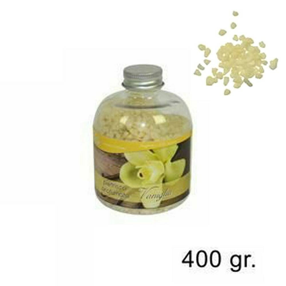 Trade Shop - Set 2 Pezzi Pietrisco Profumato Bottiglia 400gr Fragranza Vaniglia Decoro Pietra -
