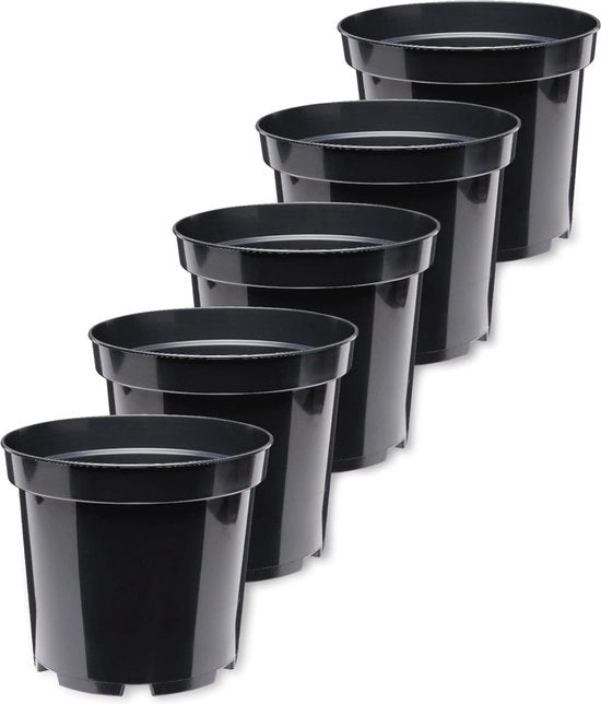 Cesti di plastica cerchiati per piante, 29 cm di diametro, 5 pezzi