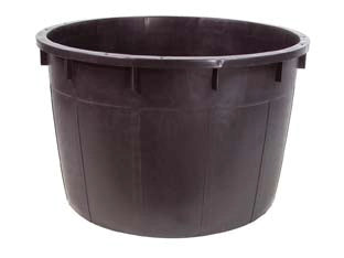 MASTELLONI TONDI SENZA MANICI NERI  lt.500 ø cm.100x82h.    ICS