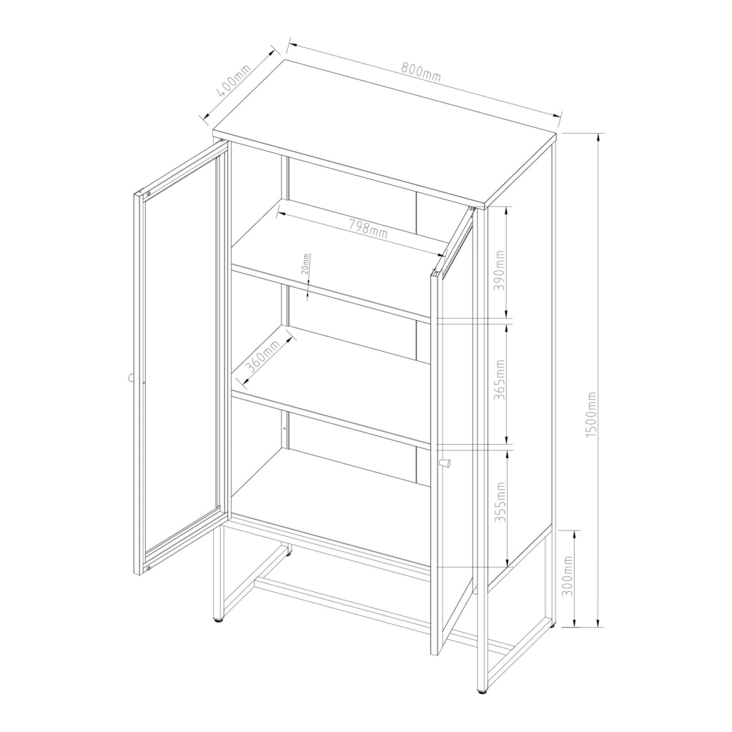Armadio da Stoccaggio Sund in Acciaio 150 x 80 x 40 cm Grigio [en.casa]