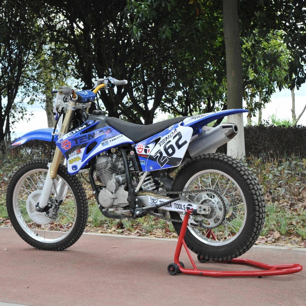 Cavalletto Moto Posteriore ¨C Zephmum ¨C Rosso, 150 kg, Forcelle Regolabili