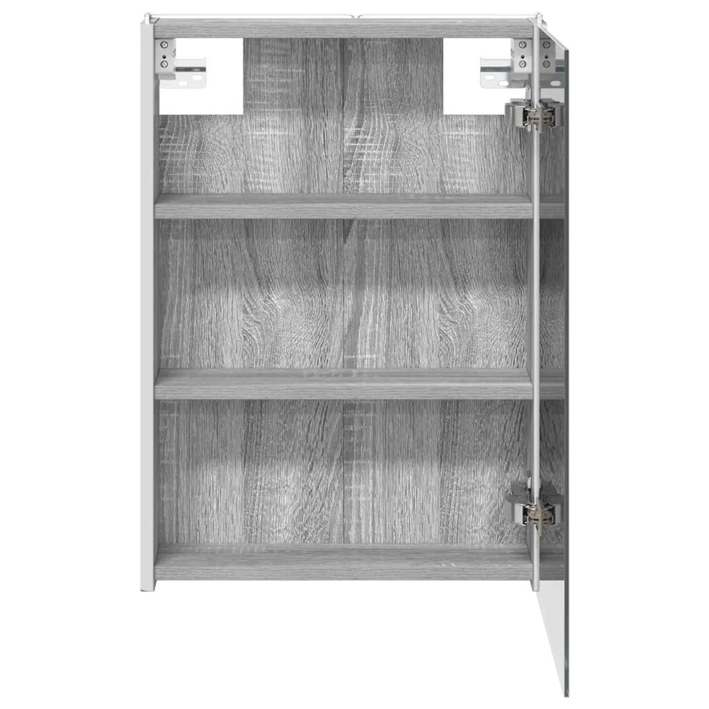 Mobiletto per specchio da bagno Grigio Sonoma