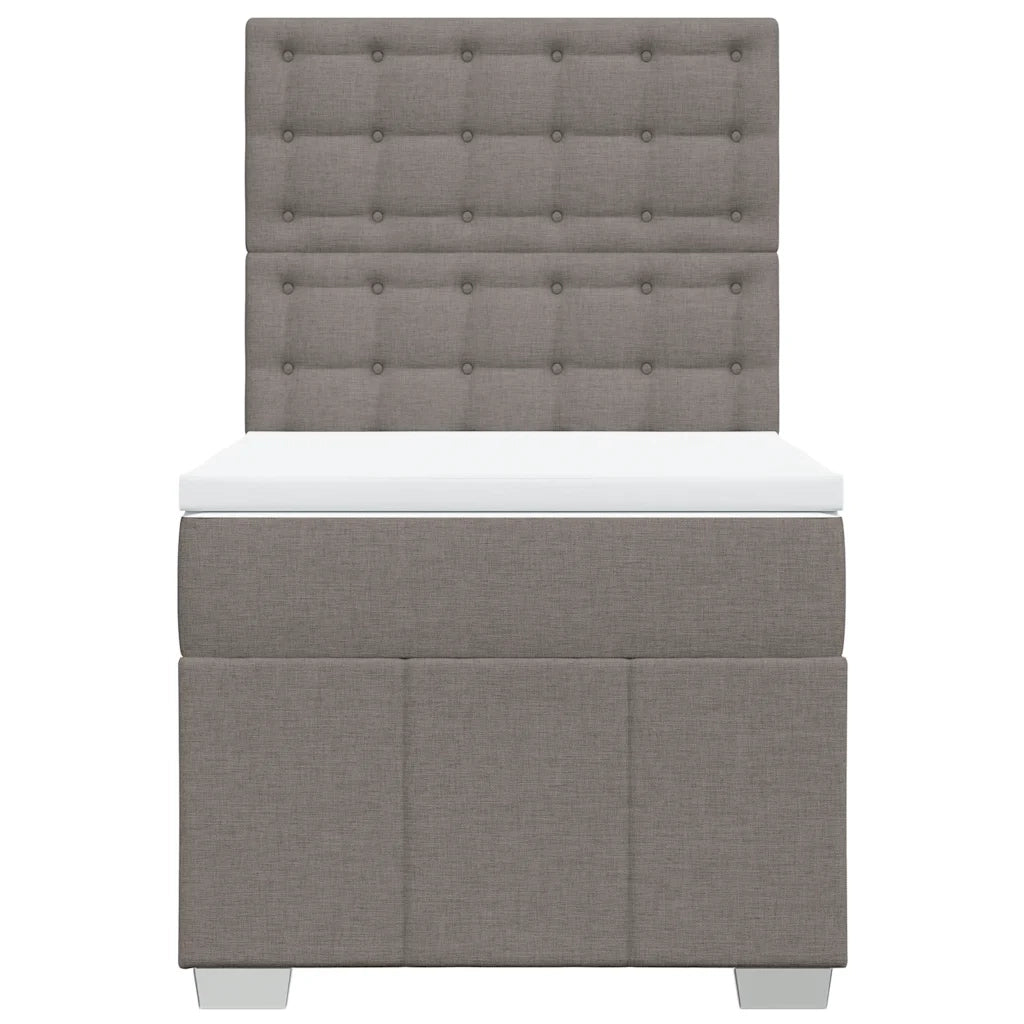 Giroletto a Molle con Materasso-Struttura Letto Tortora 80x200 cm inTessuto 624460