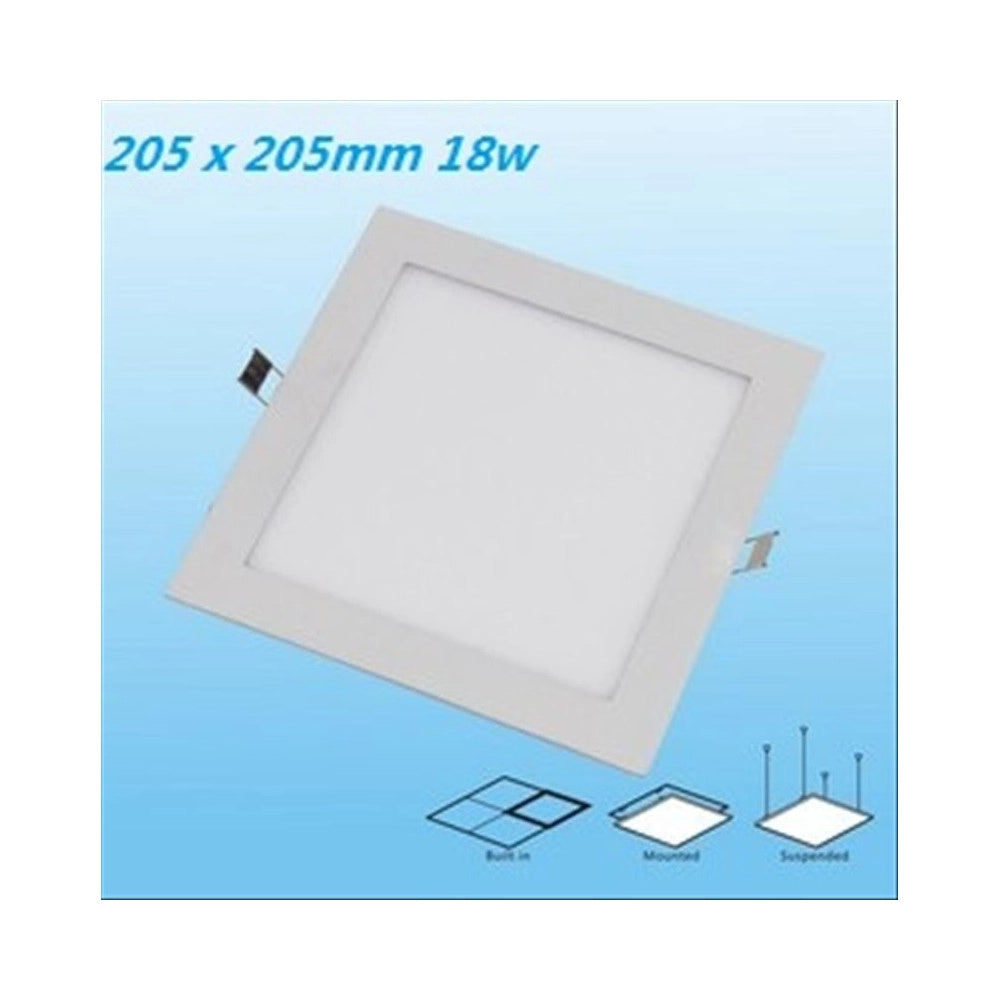 Trade Shop - Faretto Led 18w Ultra Slim Quadrato Incasso A Molla Con Led Driver 22.5cm -
