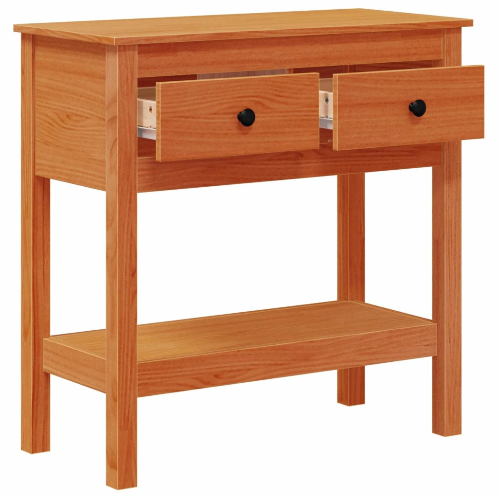 Tavolo consolle con cassetto Marrone cerato 75 x 35 x 75 cm