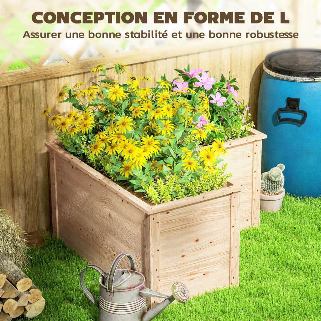 Letto a Soppalco Giardino L ¨C Zephmum ¨C Legno Naturale 120x120x62 cm