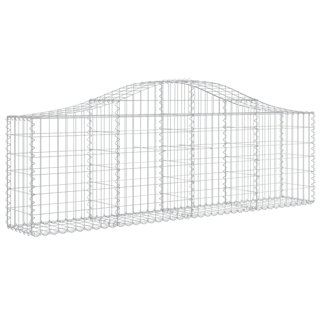 Cesto Gabbione ad Arco 200x30x60/80 cm Ferro Zincato 153383
