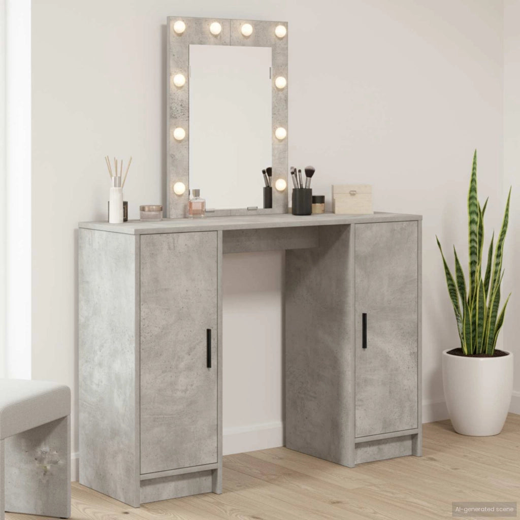 Tavolo da Trucco Grigio chiaro 102 x 33 x 135 cm 865184