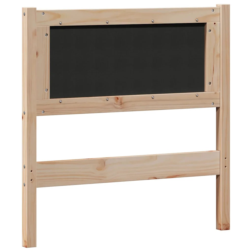 Testiera Marrone e grigio chiaro 80 cm Legno di pino massello 879034