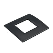 Placca Plastica Quadrata MBL 2M Nero Compatibile Bticino Living