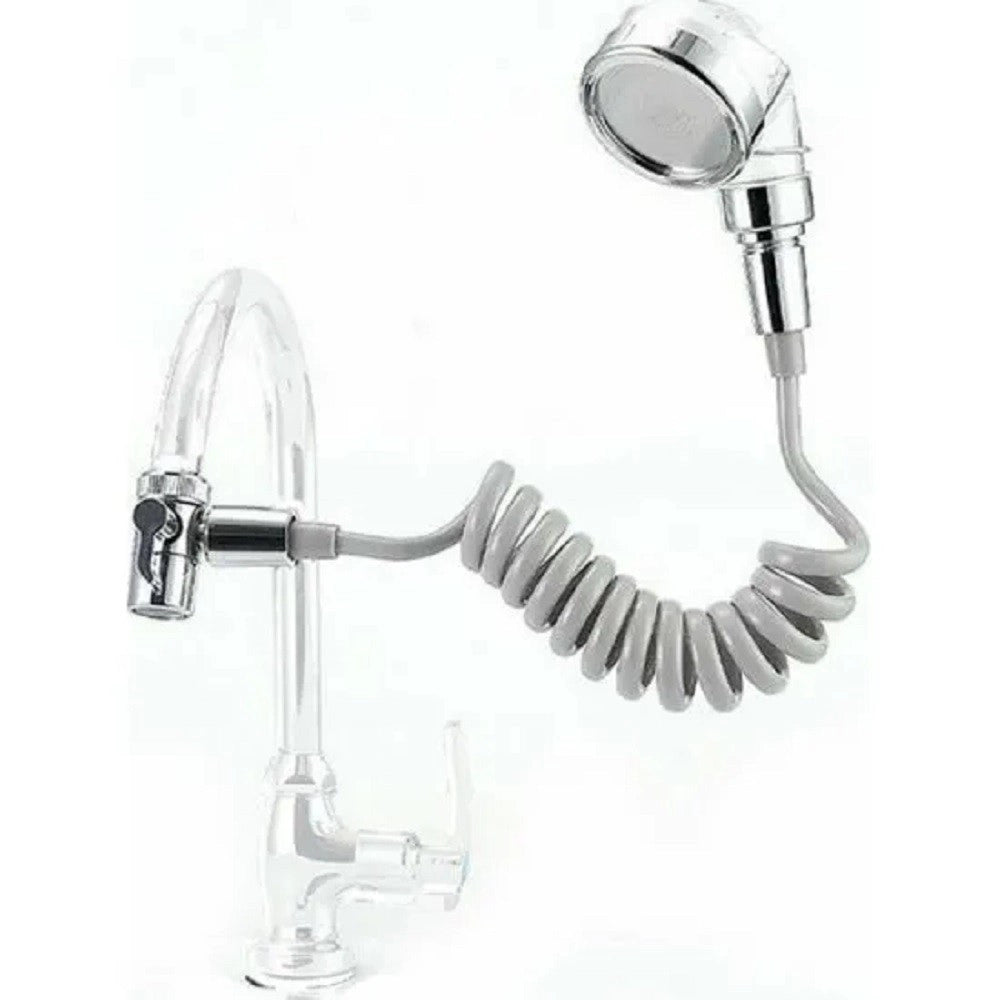 Trade Shop - Soffione Telefono Doccia Per Rubinetto Bagno Cucina Con Spirale Elastica Q-hs1 -