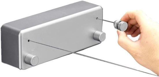 Wascapace per interni con doppie corde regolabili in acciaio inossidabile, asciugamani per parete per balcone, bagno, asciugamani di 4,2 m (grigio)