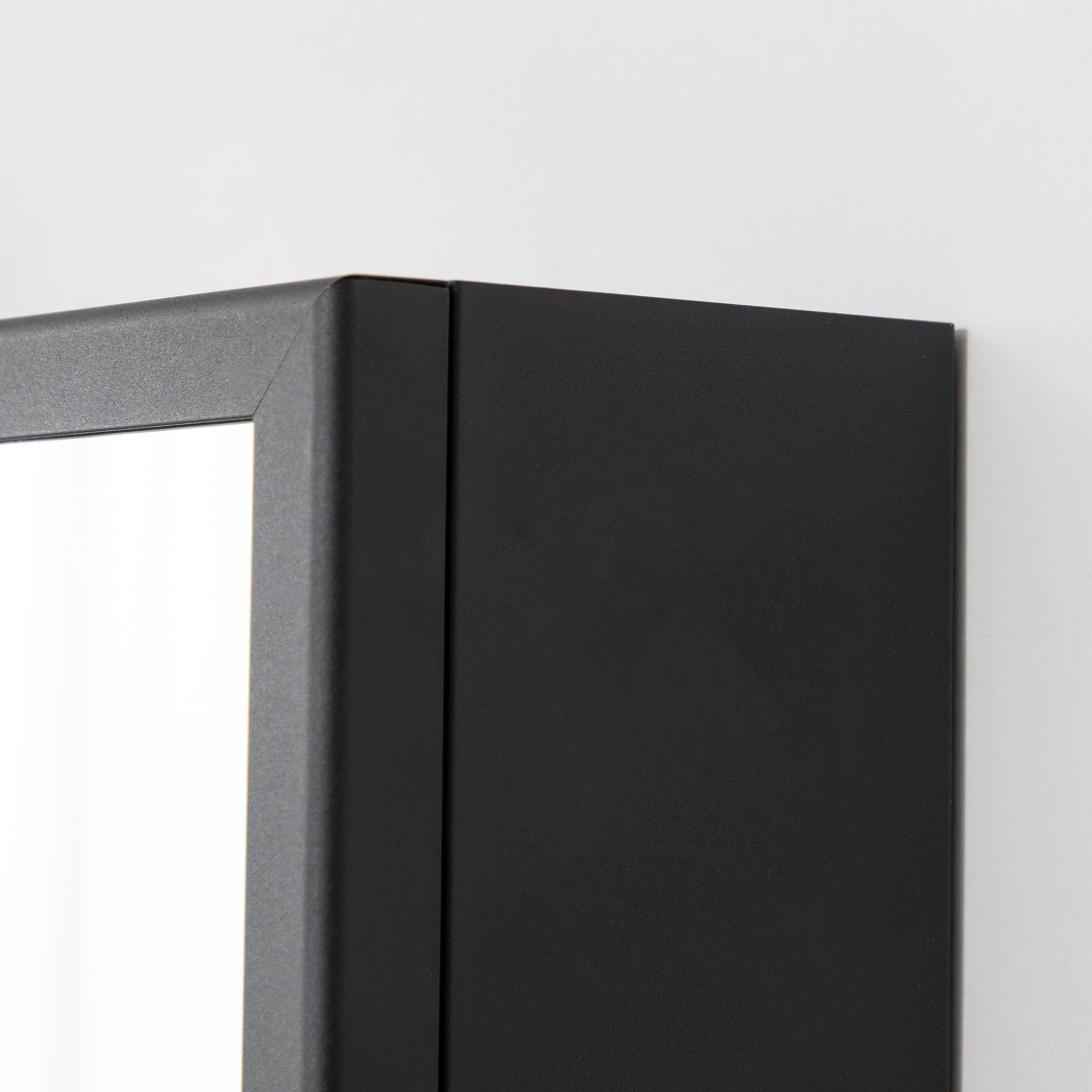 Specchiera Bagno 40x12x60 cm 1 Anta 3 Ripiani in Acciaio  Nero