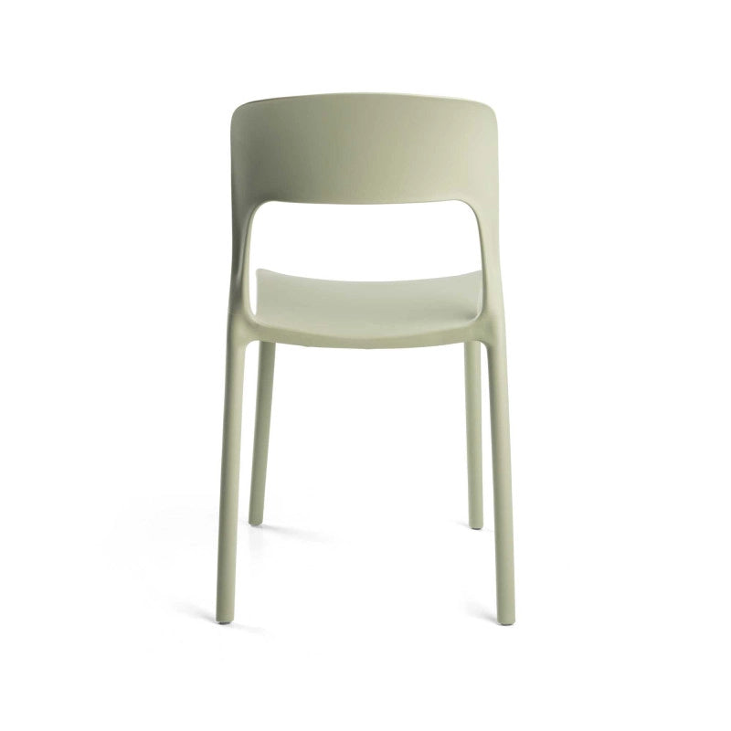 Sedia Polipropilene Risto Impilabile Verde Salvia Cm 41x57h45/82,5