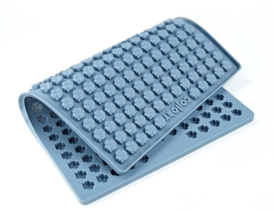 Mat di cottura per biscotti per cani, snacks a forma di trifoglio in silicone, resistente al calore, sicuro per l'alimentazione e BPA-free (Mini Trifogli (1,5 cm), grigio)