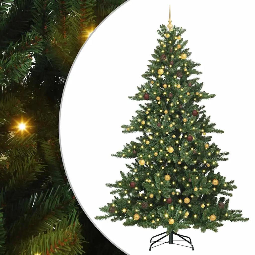 Albero di Natale Artificiale con Rami Pieghevoli Verde 240 cm 3397689