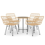 Set da Pranzo da Giardino 5 pz | Set Salotto da Giardino in Polyrattan
