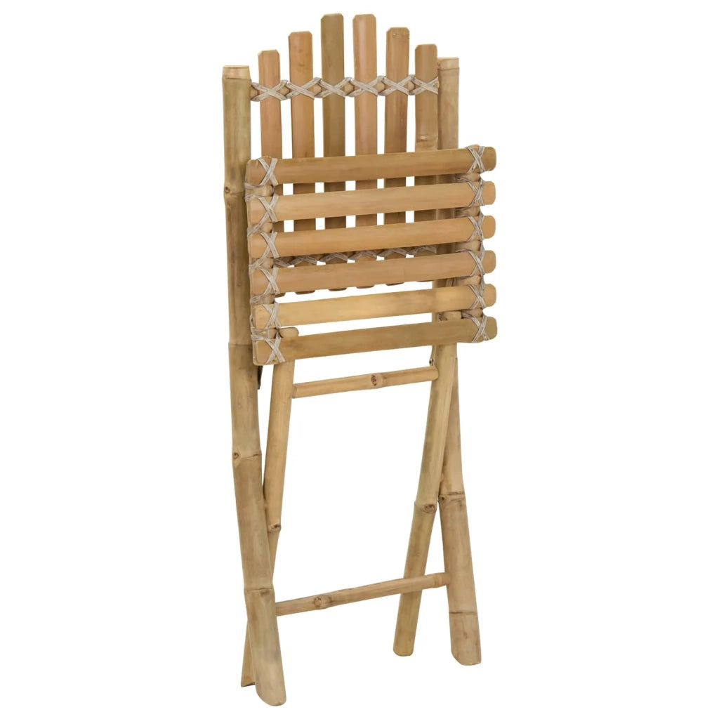 Sedia da Giardino 4 pcs Naturale Bambù