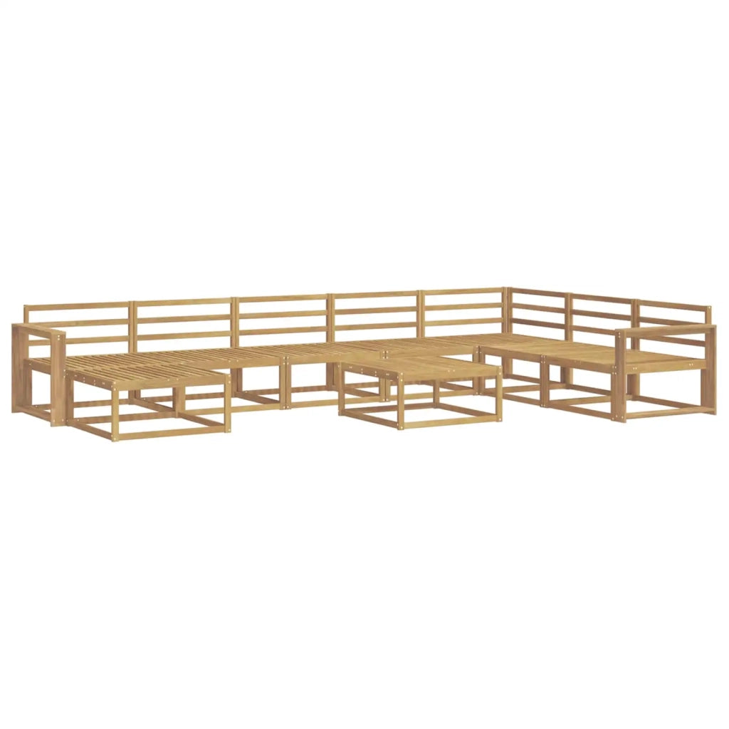 Set di divani da esterno 9 pcs Bianco Legno di Acacia Massello 3386903