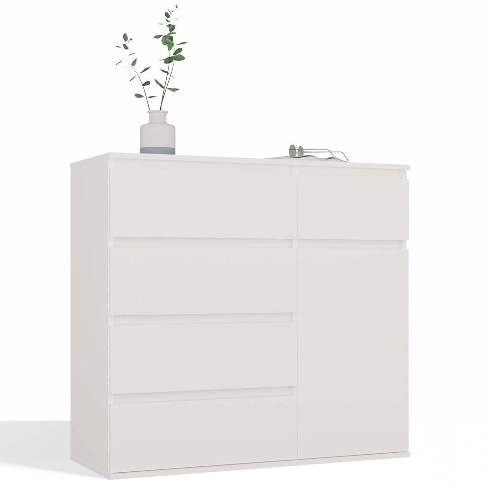 Cassettiera MALWA 1d5s bianco per camera e soggiorno