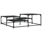 Tavolino da salotto | Tavolino da caff¨¨ | Tavolino da Soggiorno Nero 107x107x40 cm in Legno Multistrato
