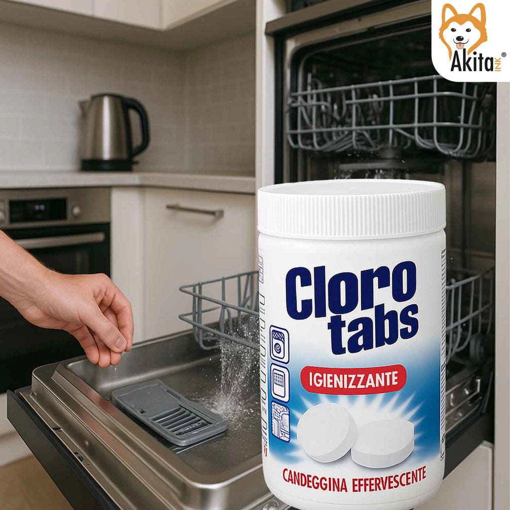 Akitaink Cloro Tabs 1kg Pastiglie Multiuso Candeggina