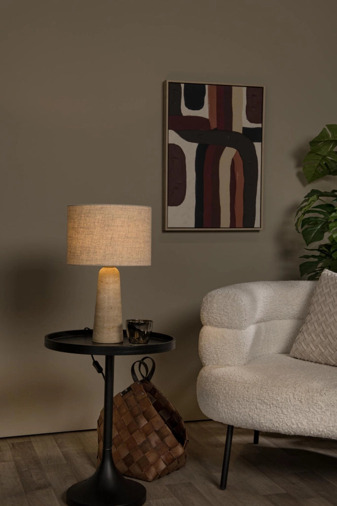 Lampada da tavolo NIMUE 1xE27 taupe travertino Lucide