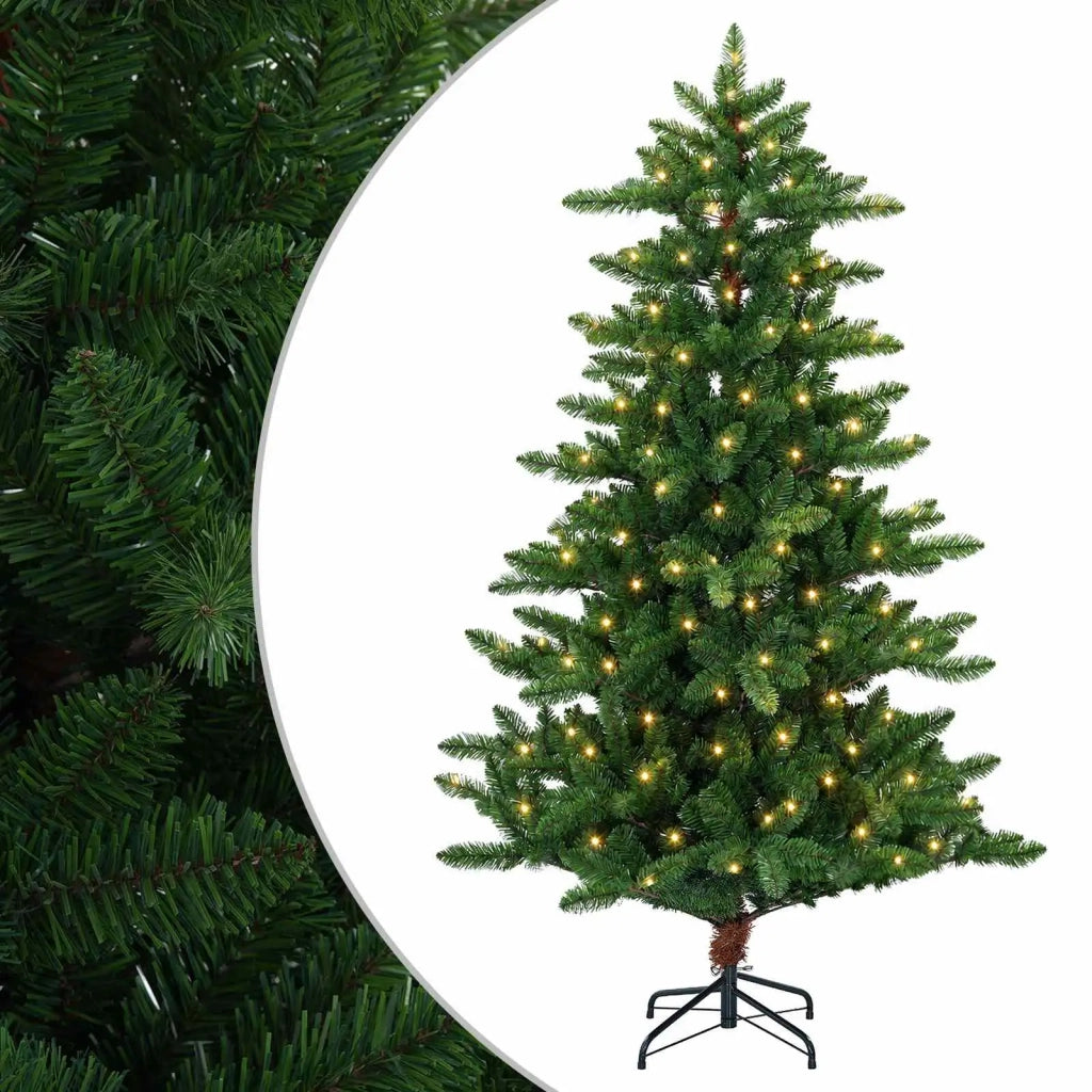 Albero di Natale artificiale 120 cm 150 LED Bianco caldo 3461355