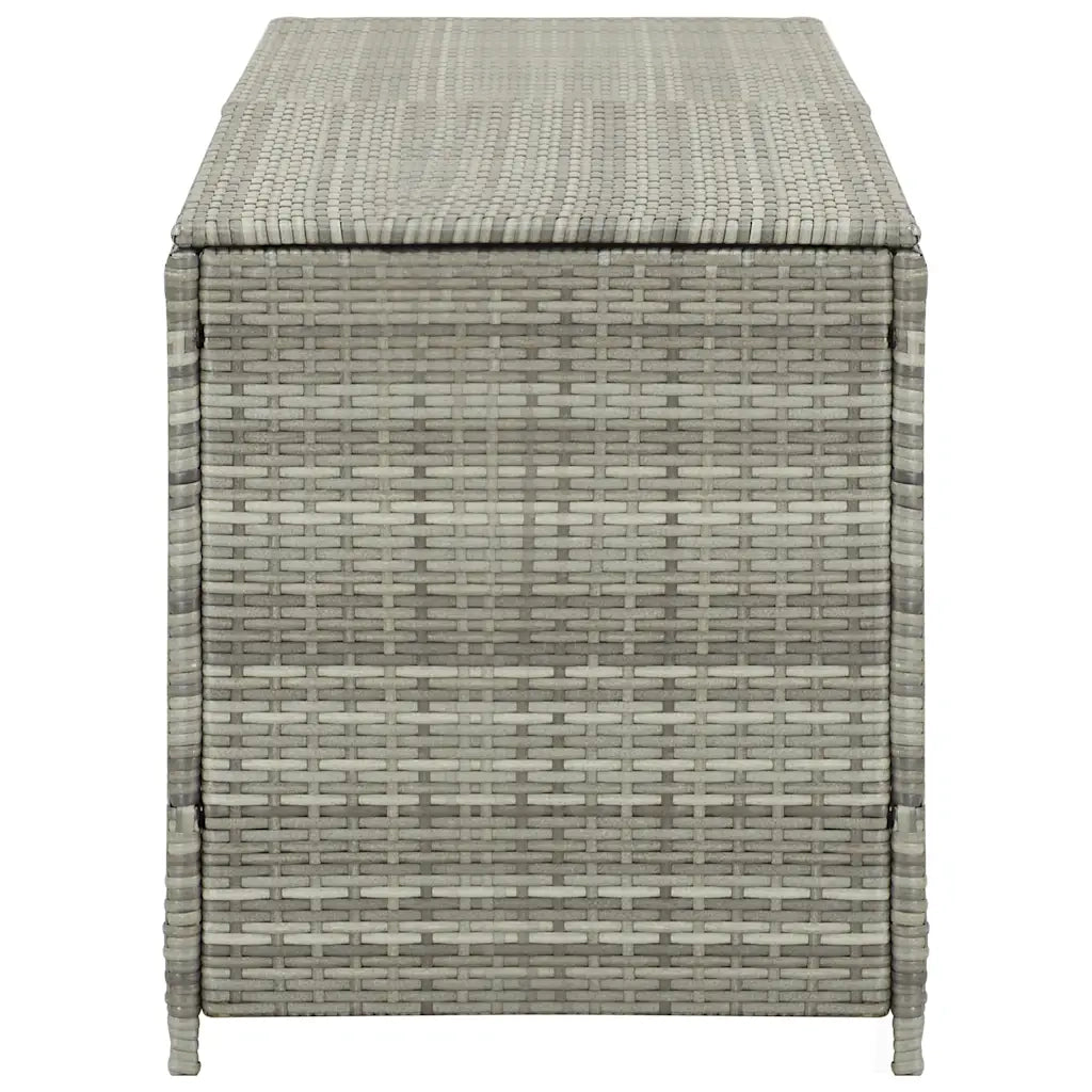 Baule da Giardino in Polyrattan 200x50x60 cm Grigio CFW6153605
