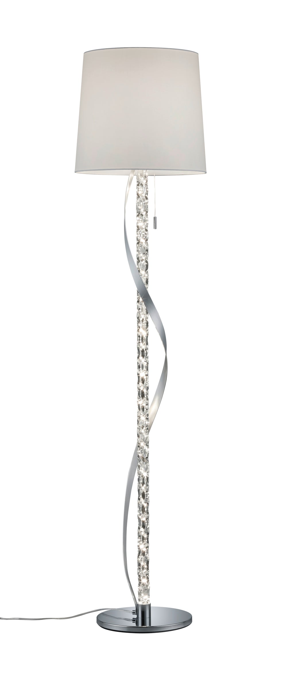 Piantana da Interno a led in Metallo Cromo