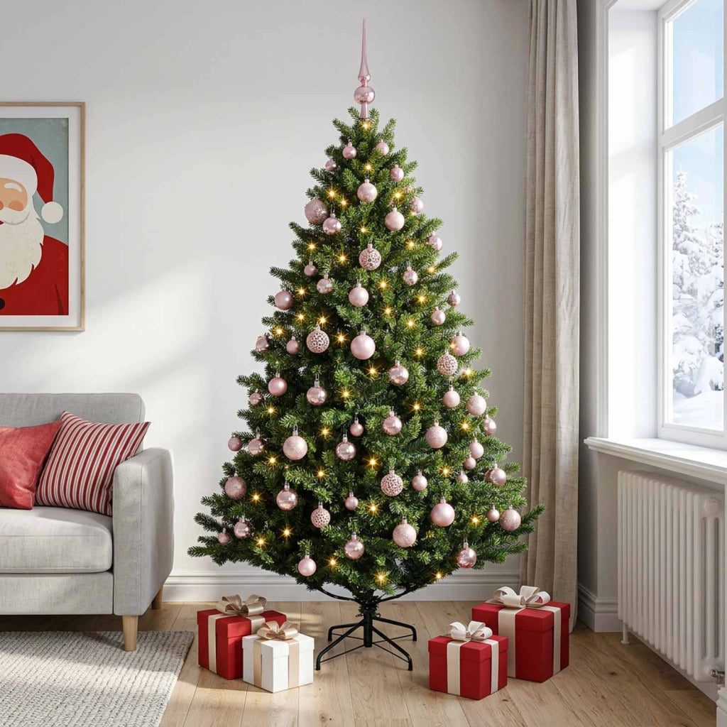 Albero di Natale artificiale con palline 180 cm 300 LED 3466681