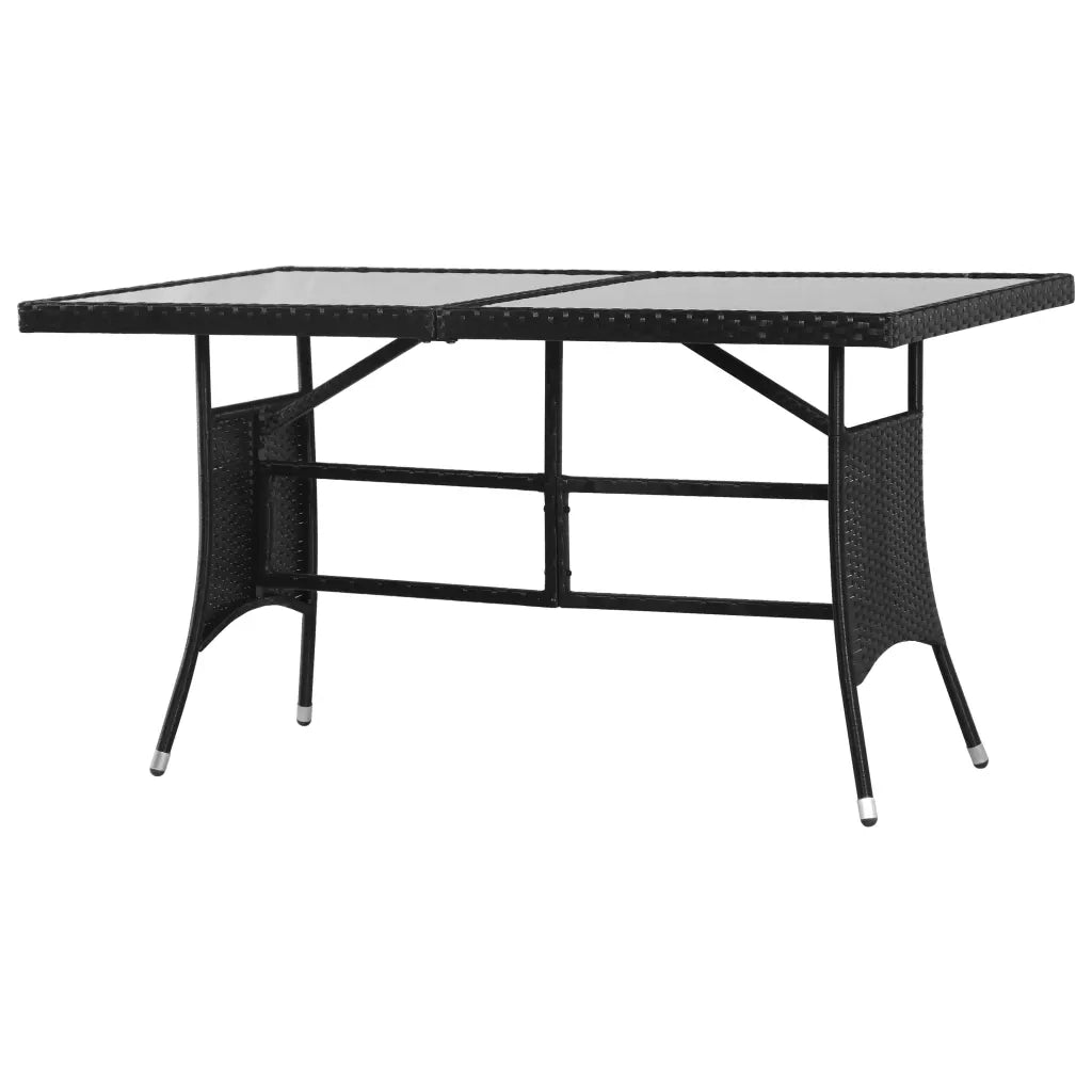 Set Mobili da Pranzo per Giardino 5 pz in Polyrattan Nero 3059416