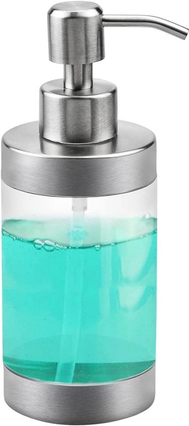 Dispensatore di Sapone Liquido - Acciaio Inossidabile e Acrilico - 350 ml