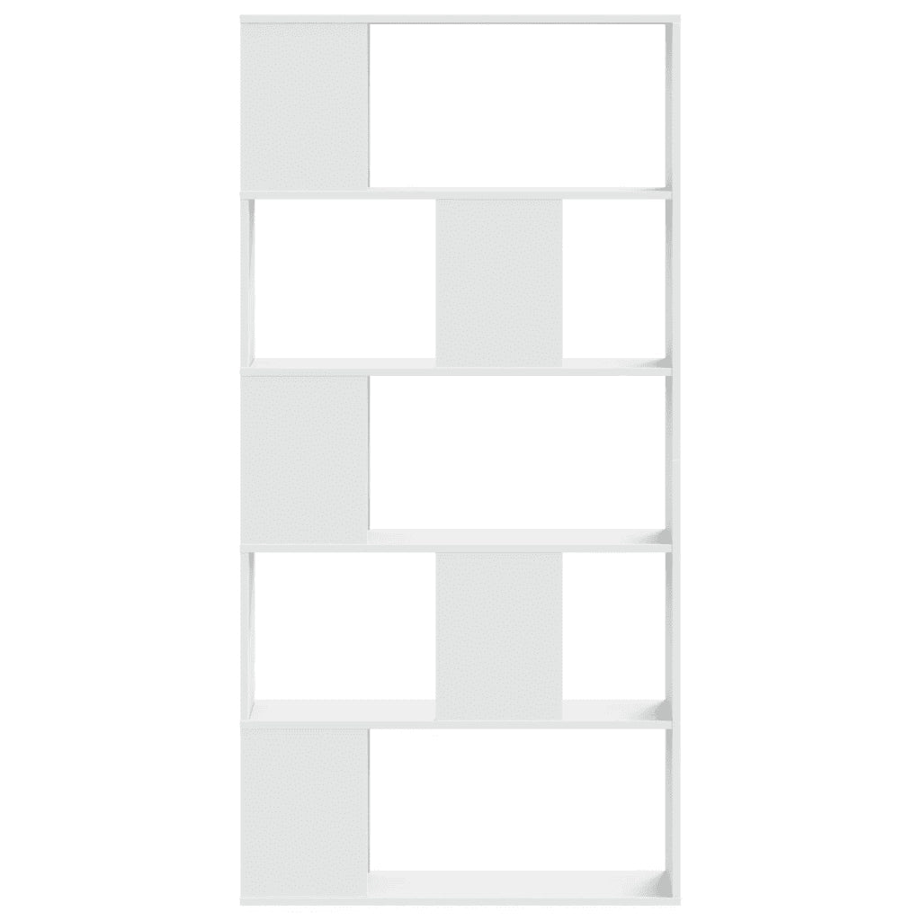 Libreria 5 Ripiani Bianca 80,5x23,5x162,5cm Legno Multistrato