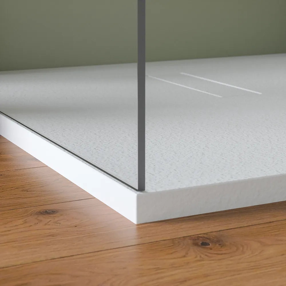 Piatto doccia 90x90 cm in marmoresina bianco effetto pietra | Merlera