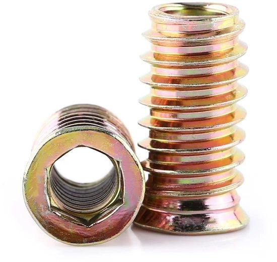 Viti a 6 facce in acciaio galvanizzato - Testa a 6 facce per mobili - Viti a 6 facce a inizio - Viti a 6 facce per legno - Viti a filo completo - 20 pezzi M8 x 25 mm - Viti a inizio