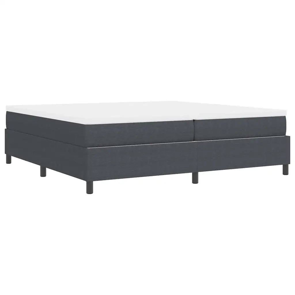 Letto a molle Grigio Scuro e Bianco 200 x 200 cm 3337483