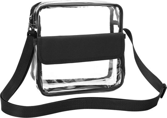 Borsa trasparente da trasporto e da palestra, per lavoro, giochi sportivi e concerti