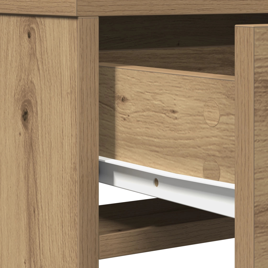 Tavolo da trucco  con cassetti in Rovere Artigianale 50x41x140 cm