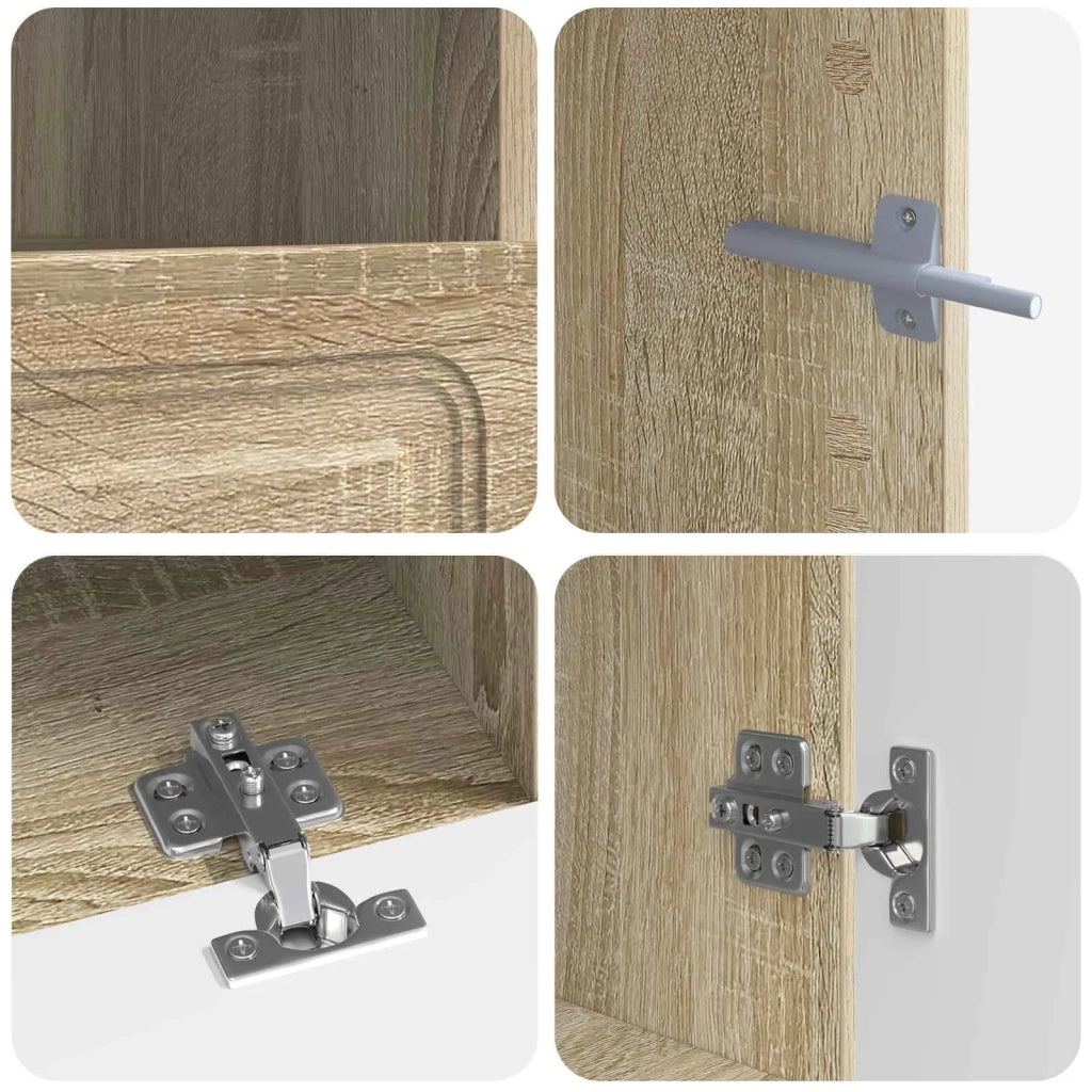 Mobile TV LED a 5 pezzi Rovere Sonoma Legno ingegnerizzato 3417002
