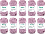Gomitolo morbido e voluminoso per filato e maglia - colore rosa - 50 g/78 m