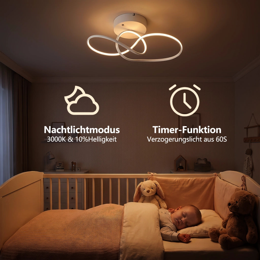 ZMH Lampada da Soffitto LED 24W Dimmabile Bianca per Camera Soggiorno