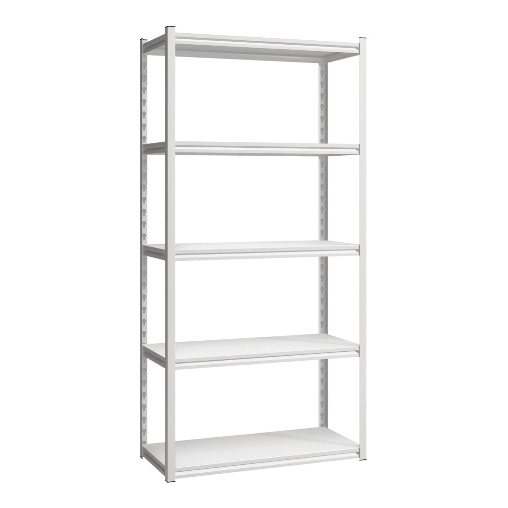 Scaffale Industriale Austrheim in Acciaio 183 x 90 x 40 cm Bianco [en.casa]