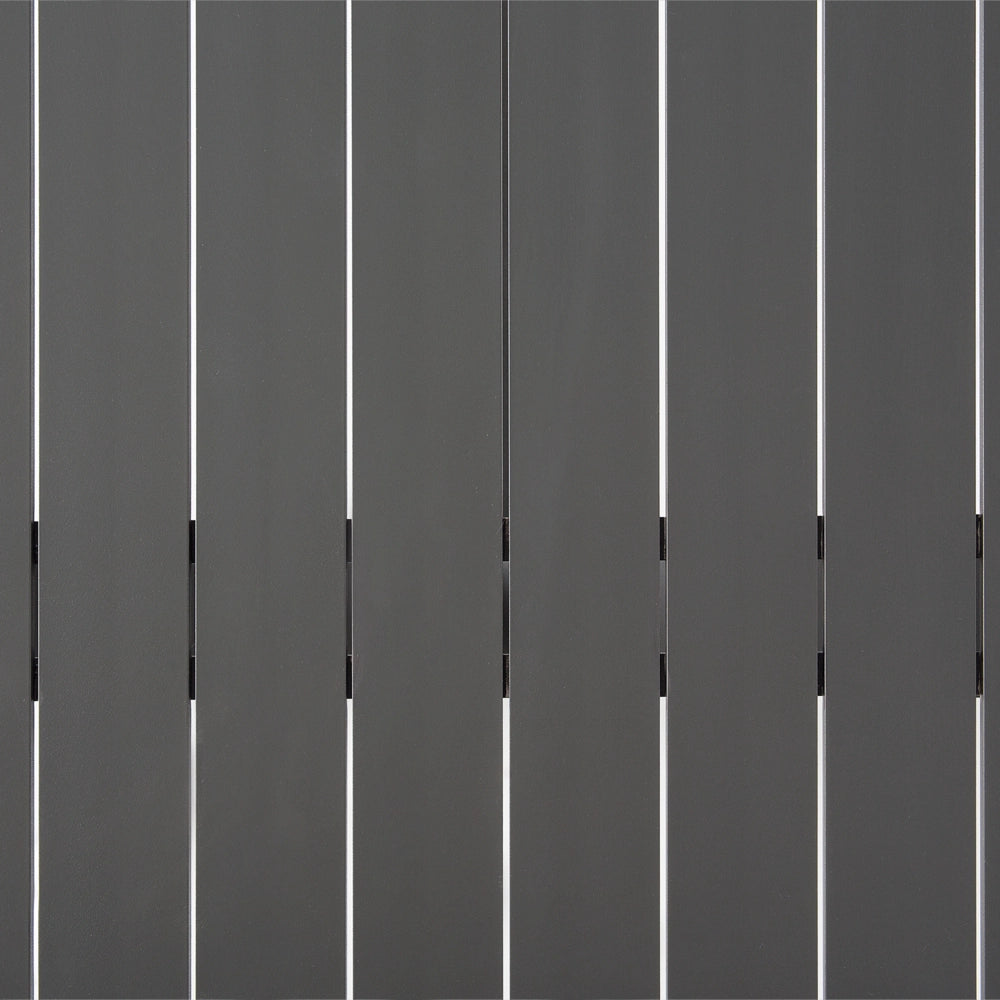 Tavolo da pranzo per esterno con piano a doghe in alluminio grigio 200 x 105 cm rettangolare per esterno moderno industriale